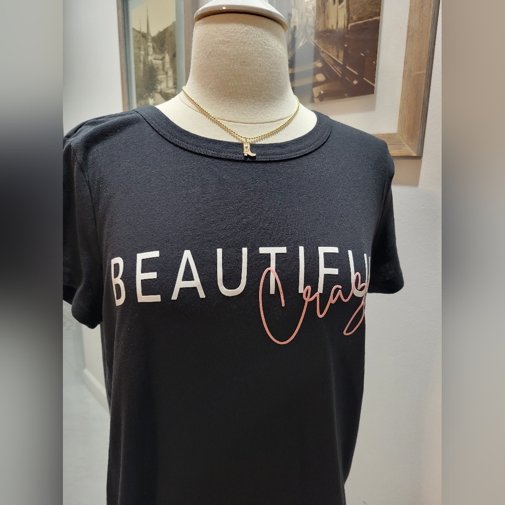 NWT Beautiful Crazy tee crew much black concert ready luke combs - Picture 3 of 3